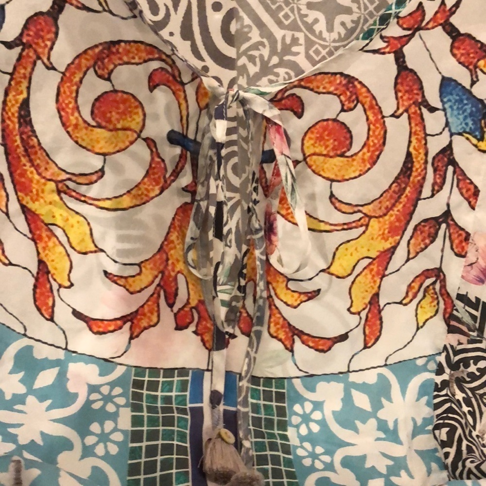JOHNNY WAS Georgette Silk Blouse 👚 EUC sz XL - Picture 5 of 12